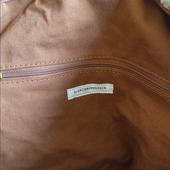 Large Anthropologie Teddy Travel Tote & Pouch - Picture 4 of 5